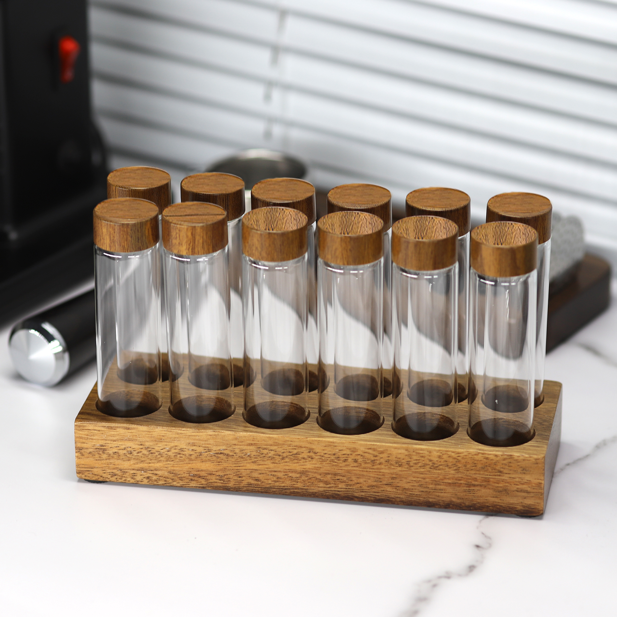Coffee Tea Sugar Set - Coffee Beans Storage Container Display Rack