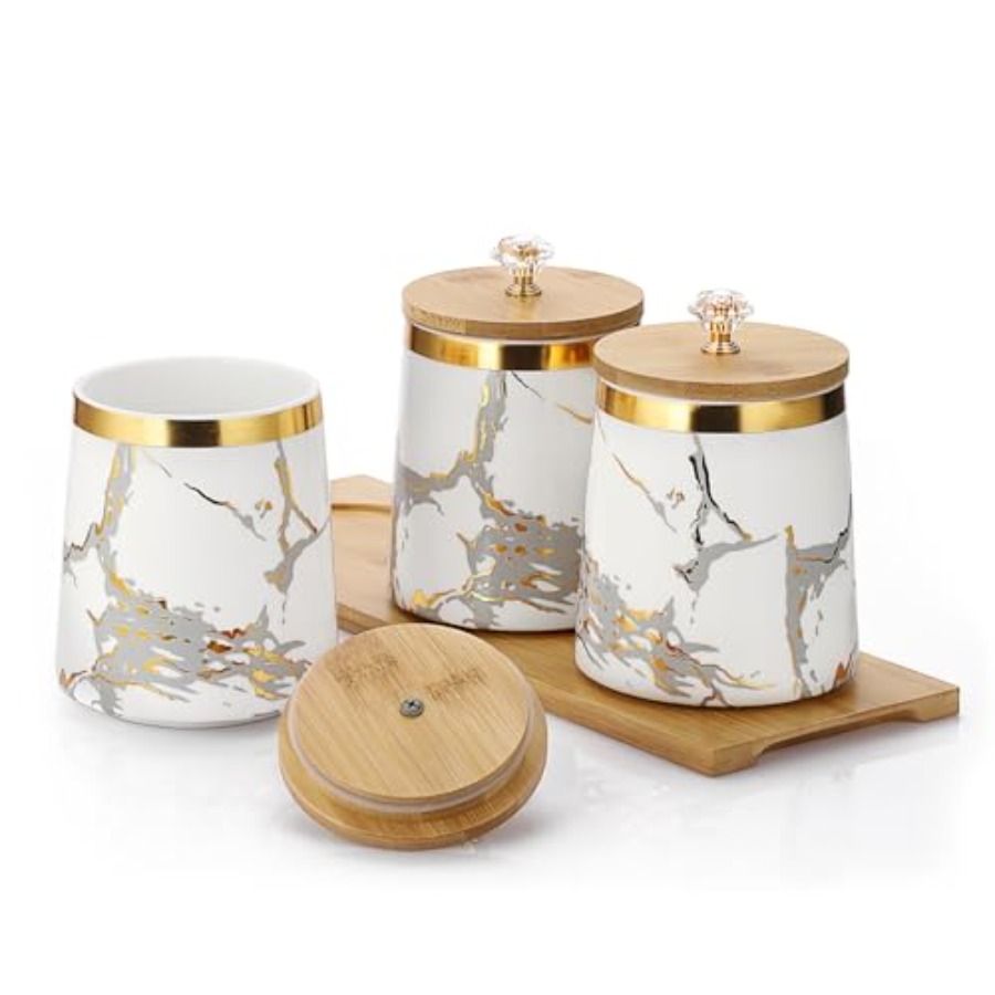 Coffee Tea Sugar Set - Set of 3 Canisters Set for