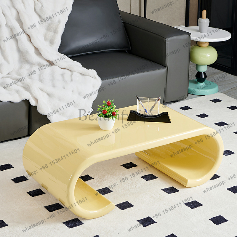 Coffee Tea Lounge - Solid Wood Modern Coffee Table Unique