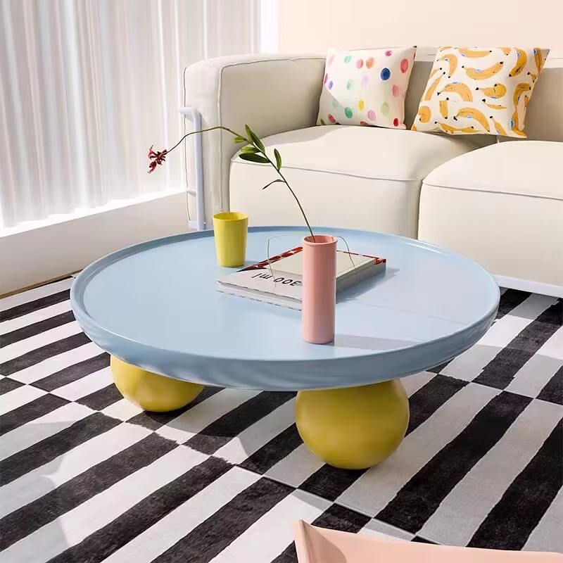 Coffee Tea Lounge - Coffee Tables Colorful Metal Table Entryway