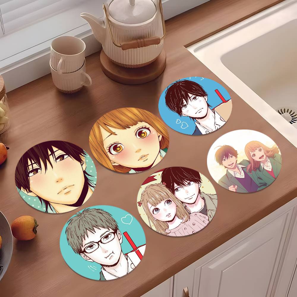 Coffee Tea Love - Orange Japanese Pure Love Anime Coasters