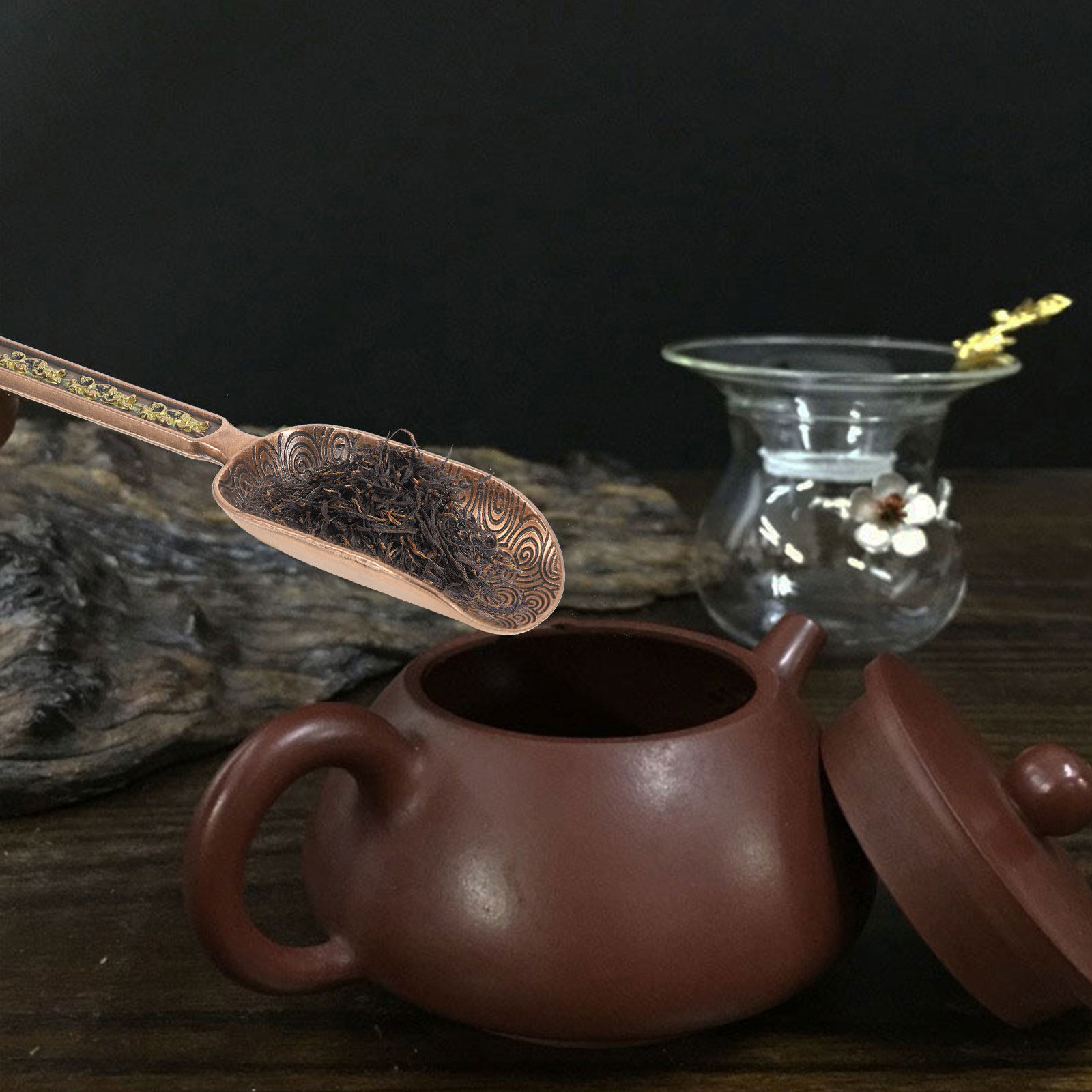 Coffee Tea Leaf And Bean - Copper Zinc Retro Loose Leaf Tea