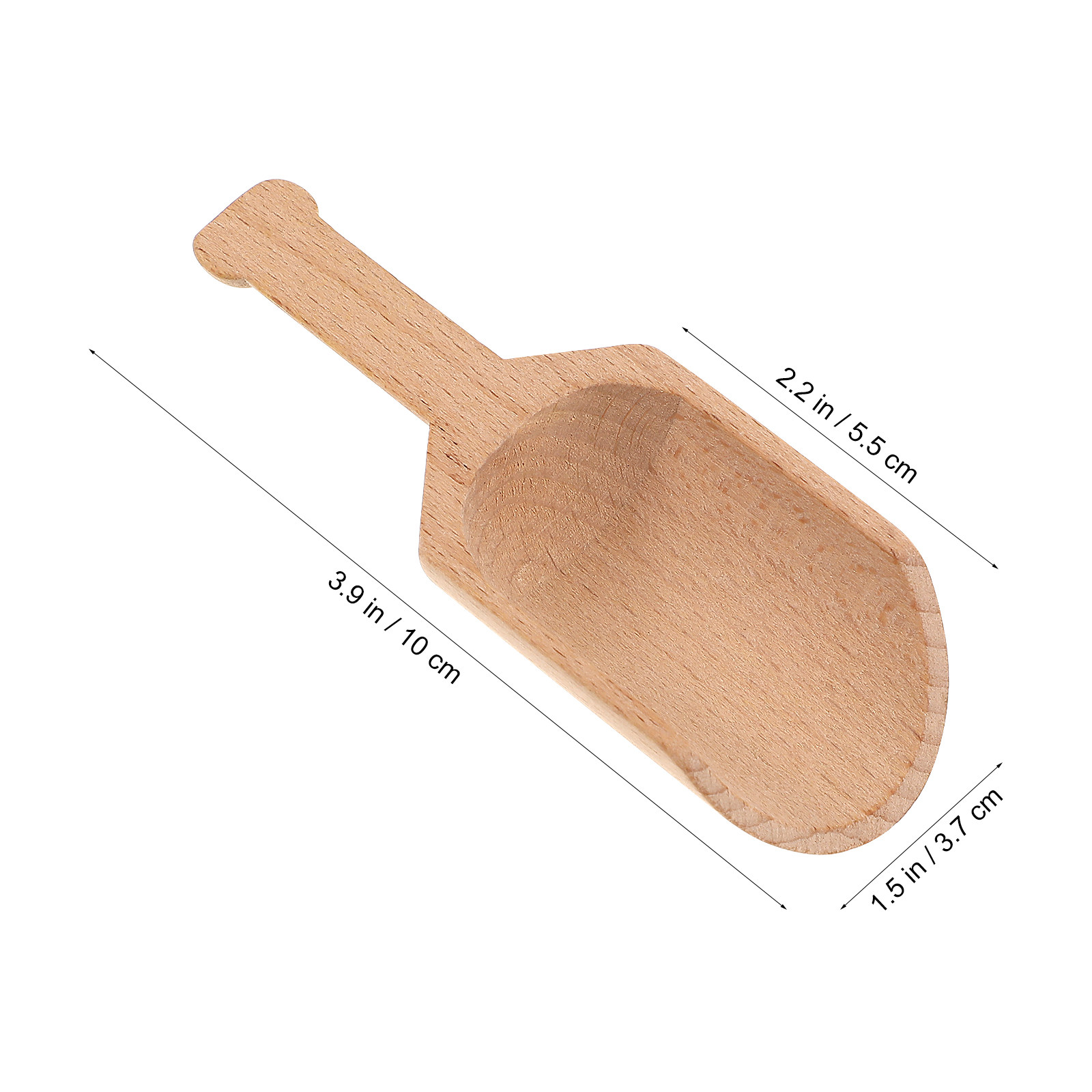 2Pcs Natural Beech Wood Spoons - Coffee Tea Leaf And Bean 评论和价格