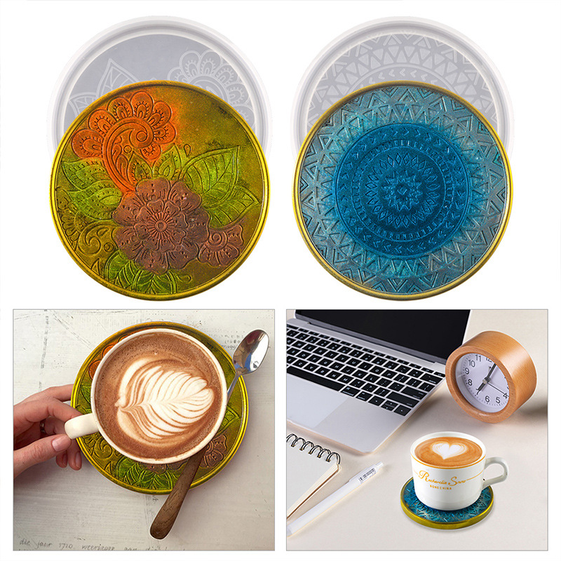 Flower Coaster Silicone Mold E - Coffee Tea Flower 评论和价格
