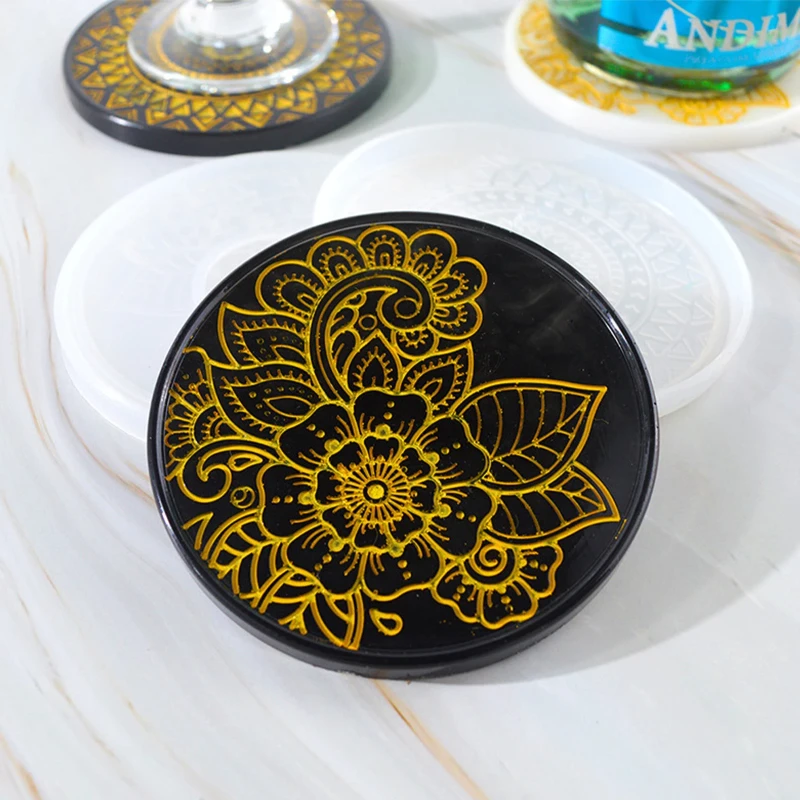 Flower Coaster Silicone Mold E - Coffee Tea Flower 评论和价格