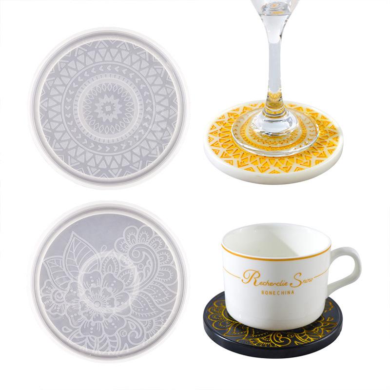 Flower Coaster Silicone Mold E - Coffee Tea Flower 评论和价格
