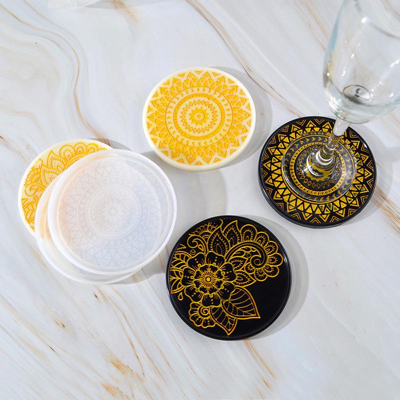 Flower Coaster Silicone Mold E - Coffee Tea Flower 评论和价格