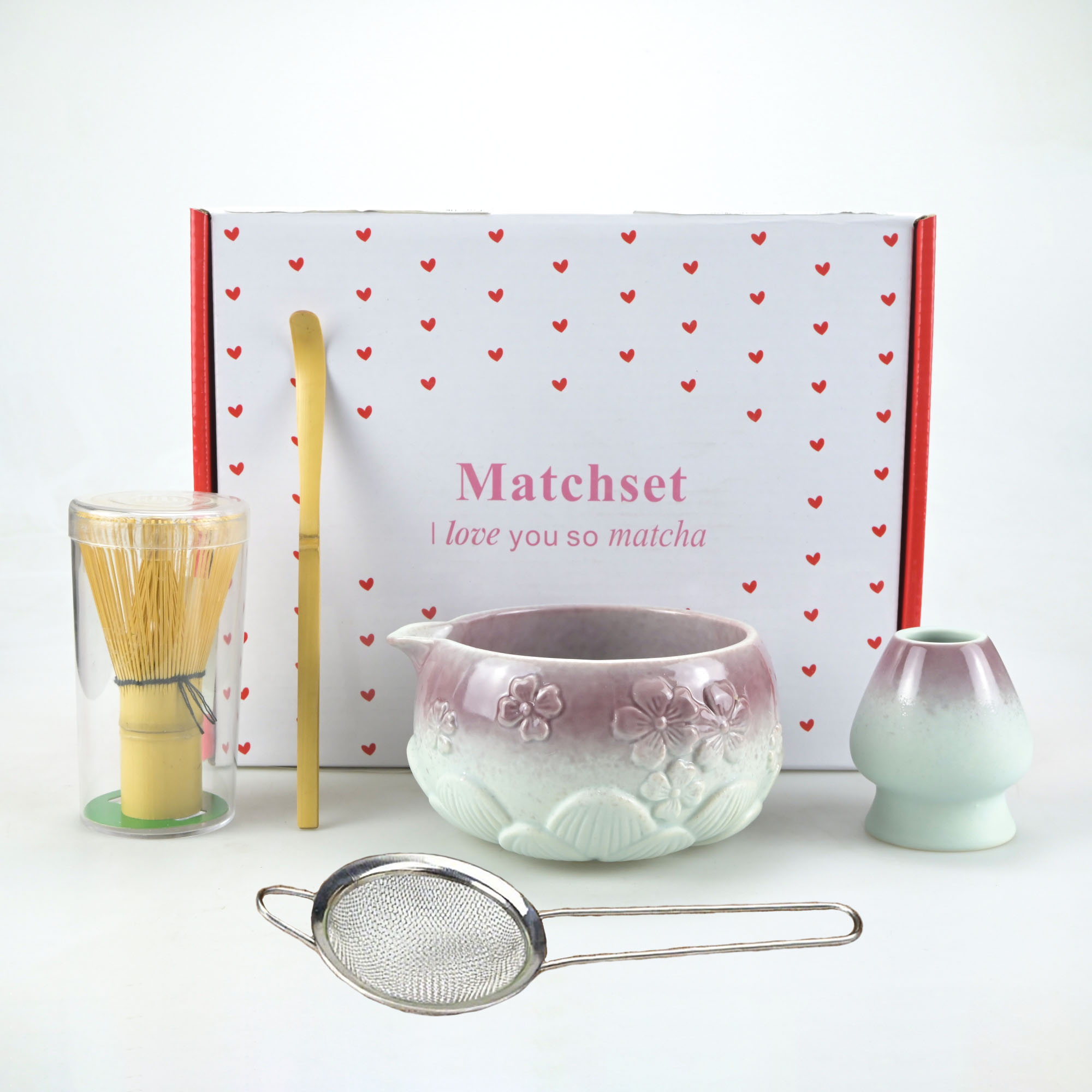 5pcs/set of Floral Matcha Tool - Matcha Whisk Set 评论和价格