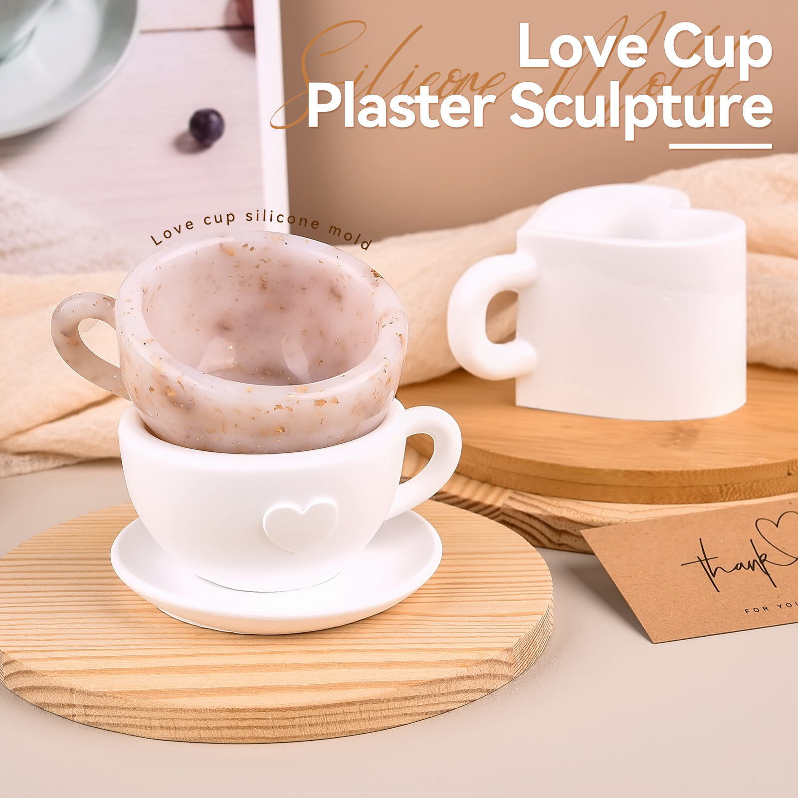 3D Tea Cup Love Silicone Mold  - Coffee Tea Love 评论和价格
