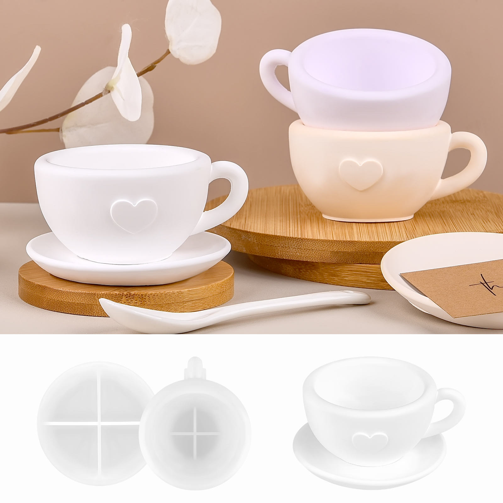 3D Tea Cup Love Silicone Mold  - Coffee Tea Love 评论和价格