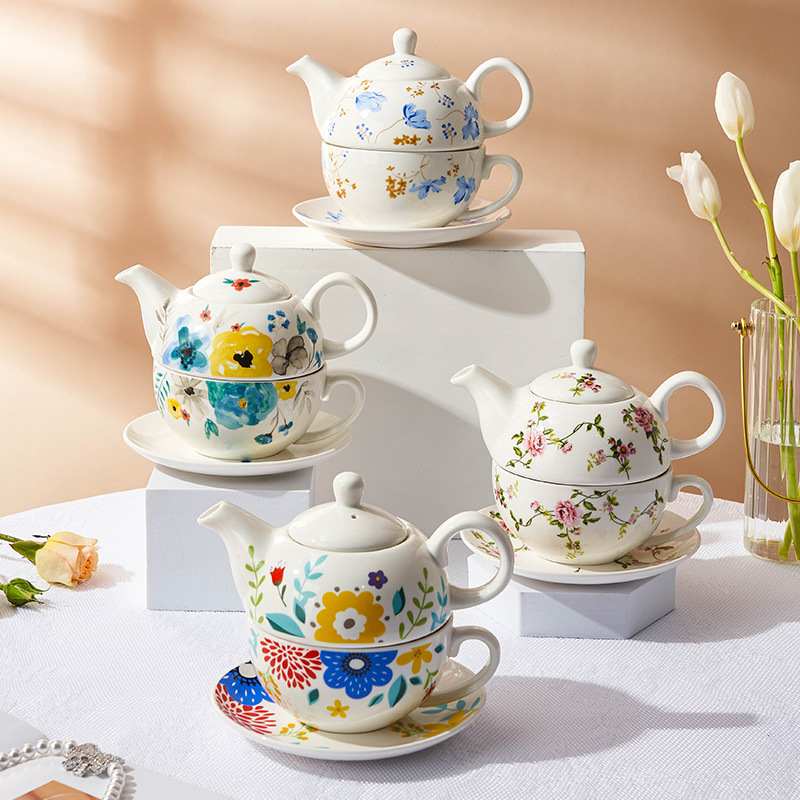 Mother Son Teapot Set,English  - Coffee Tea Flower 评论和价格