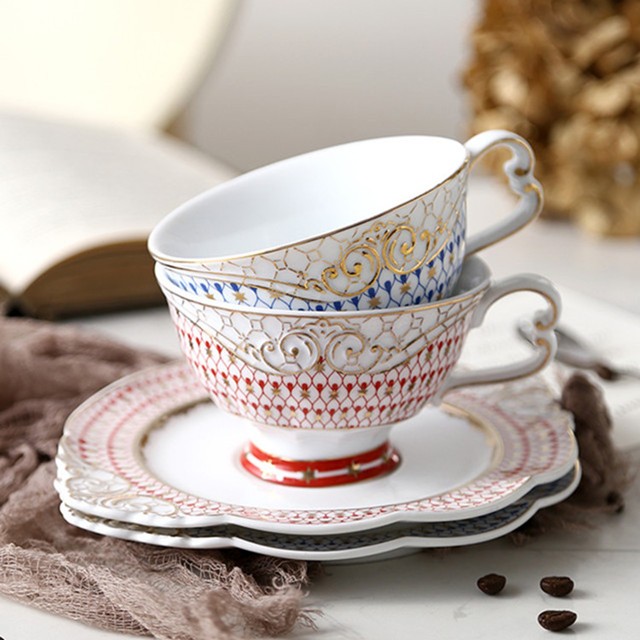 European Ceramic Coffee Cup, H - Coffee Tea Flower 评论和价格