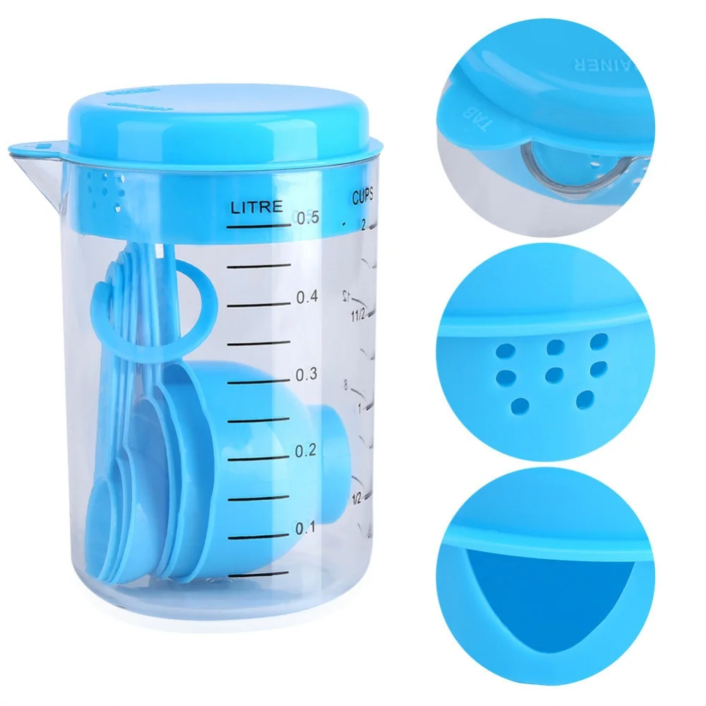 7 Pieces / Set Plastic Measuri - Coffee Tea Sugar Set 评论和价格