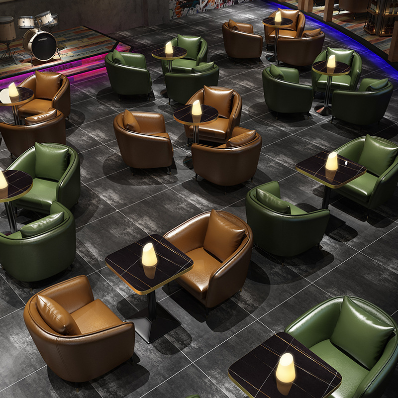 Retro Bar Double Sofa Booth, M - Coffee Tea Lounge 评论和价格
