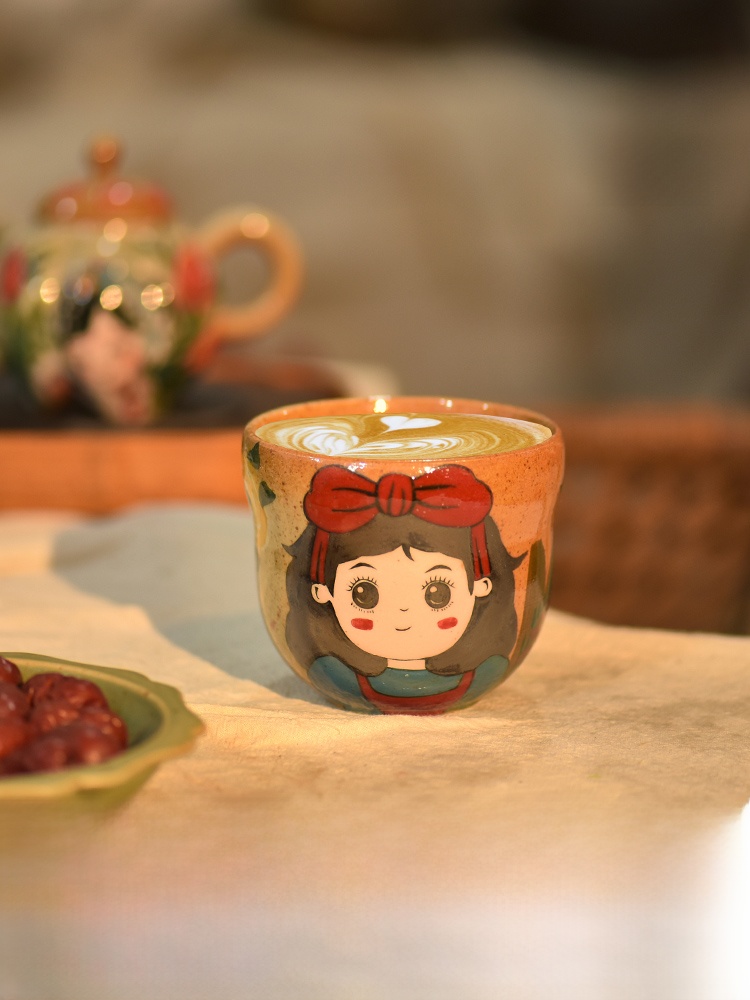 Hand-Painted Jingdezhen Coarse - Coffee Tea Love 评论和价格