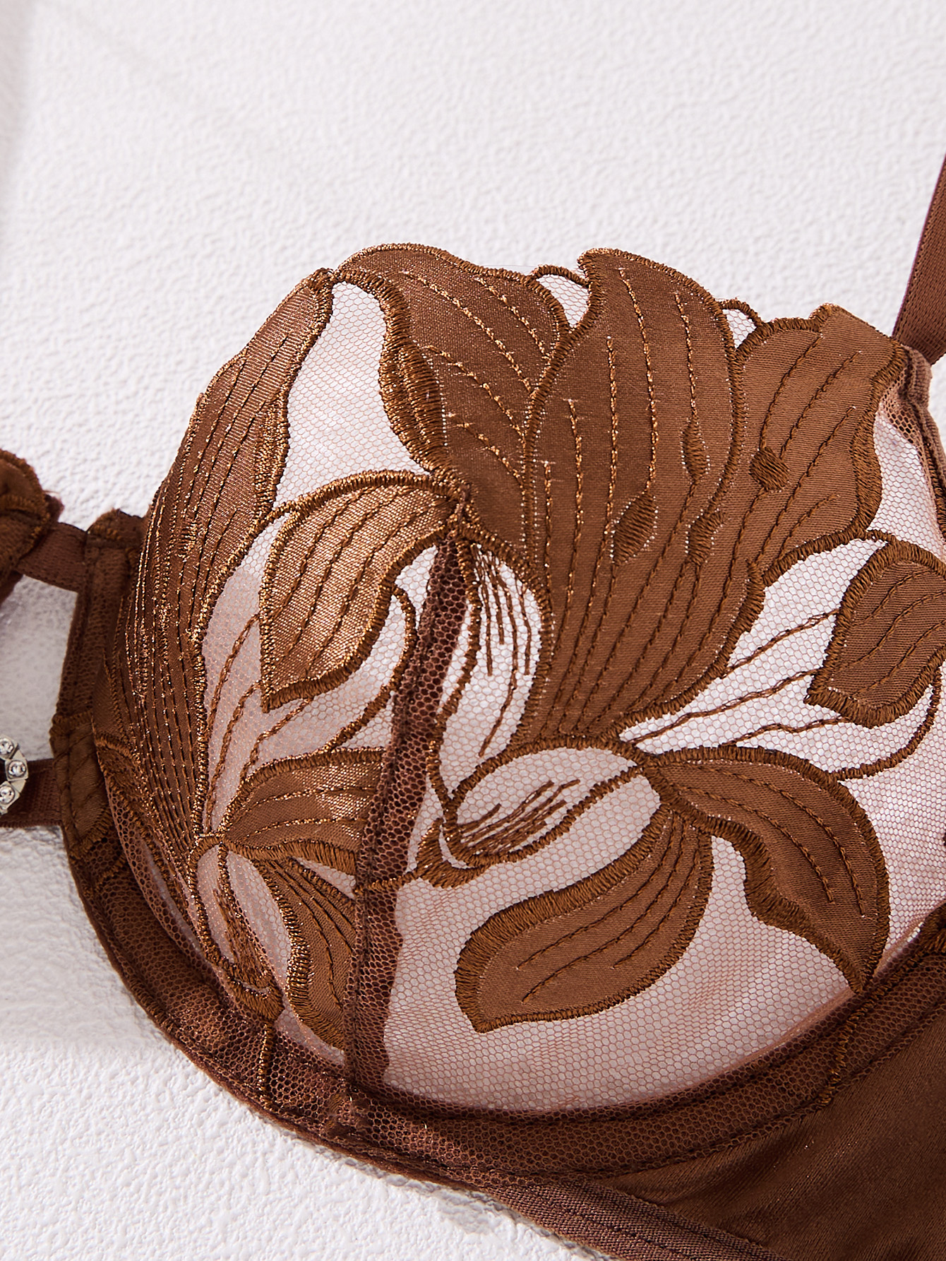 Coffee-colored embroidered pri - Coffee&Tea House Opinie 评论和价格