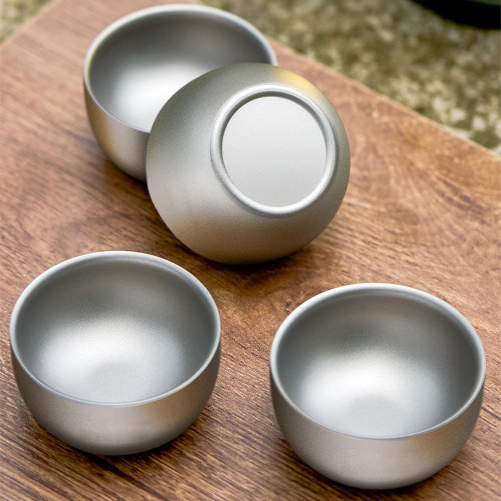 D2 Pure Titanium Double-layer  - Coffee Tea Sugar Set 评论和价格