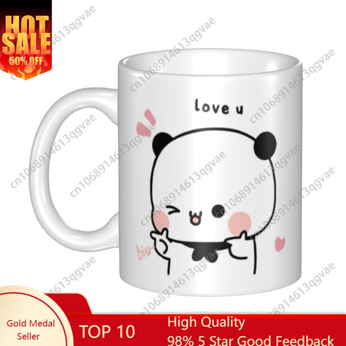 DIY Finger Guns Love Ceramic M - Coffee Tea Love 评论和价格
