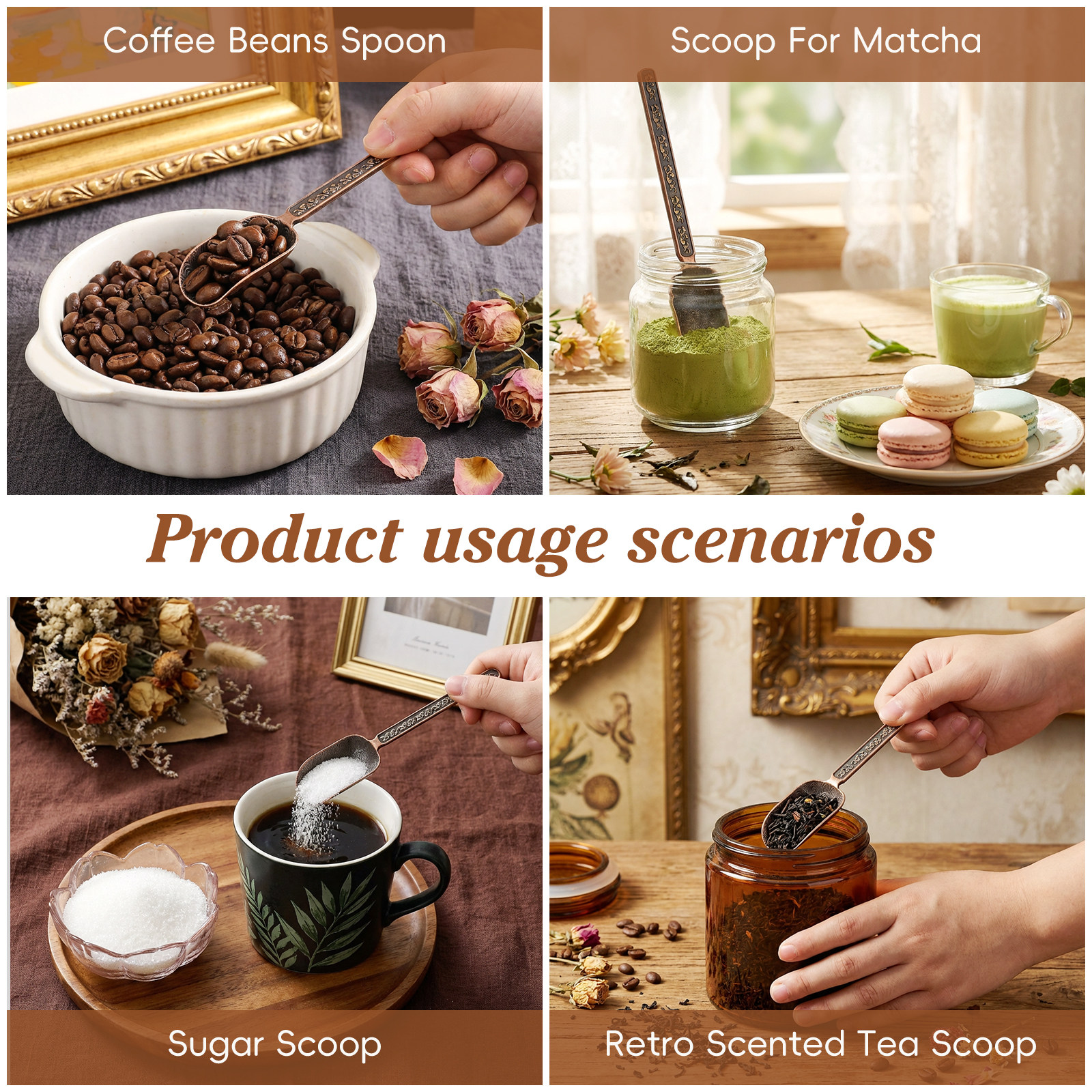 Copper Zinc Retro Loose Leaf T - Coffee Tea Leaf And Bean 评论和价格