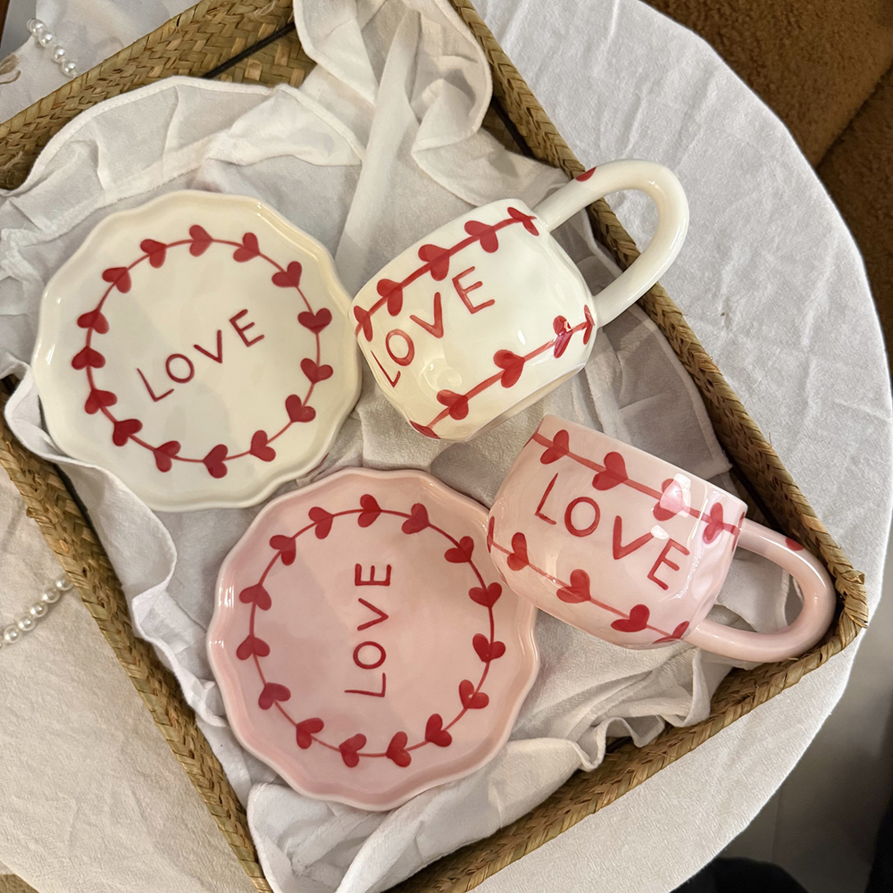 Valentine's Day Love Ceramic C - Coffee Tea Love 评论和价格