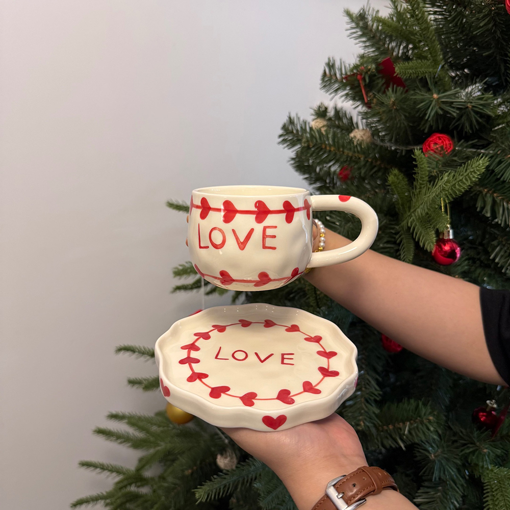 Valentine's Day Love Ceramic C - Coffee Tea Love 评论和价格