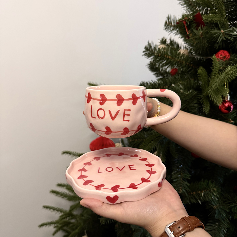 Valentine's Day Love Ceramic C - Coffee Tea Love 评论和价格