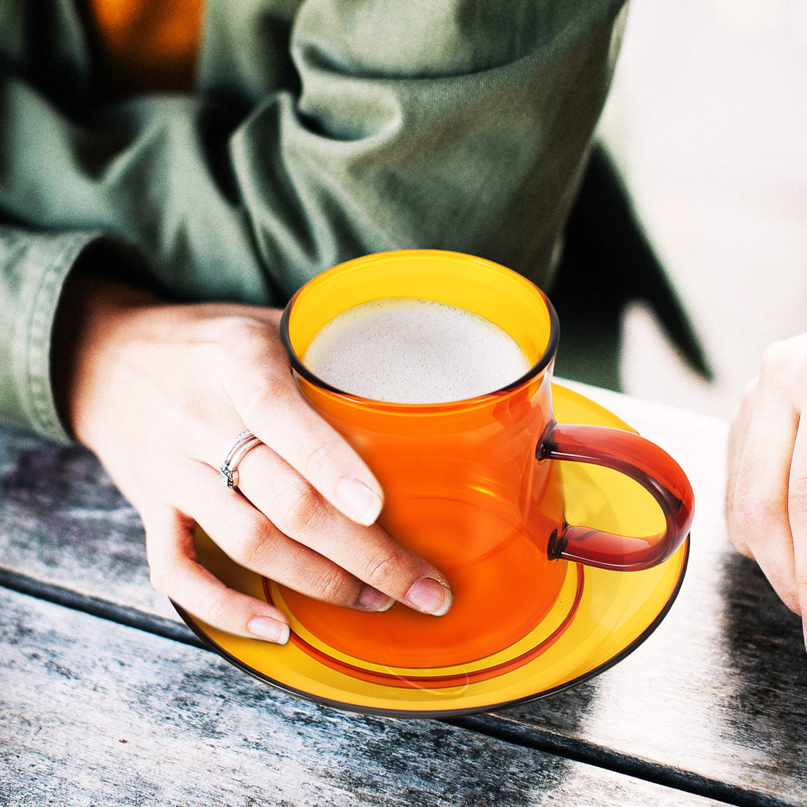 1Set Glass Coffee Cup Simple E - Coffee Tea Shop 评论和价格