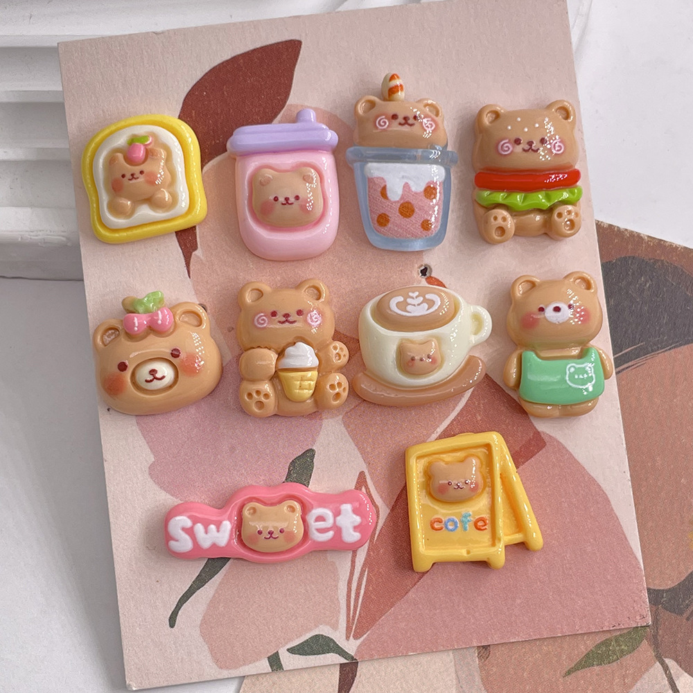 10pcs Kawaii Cartoon Milk Tea  - Coffee Tea Love 评论和价格