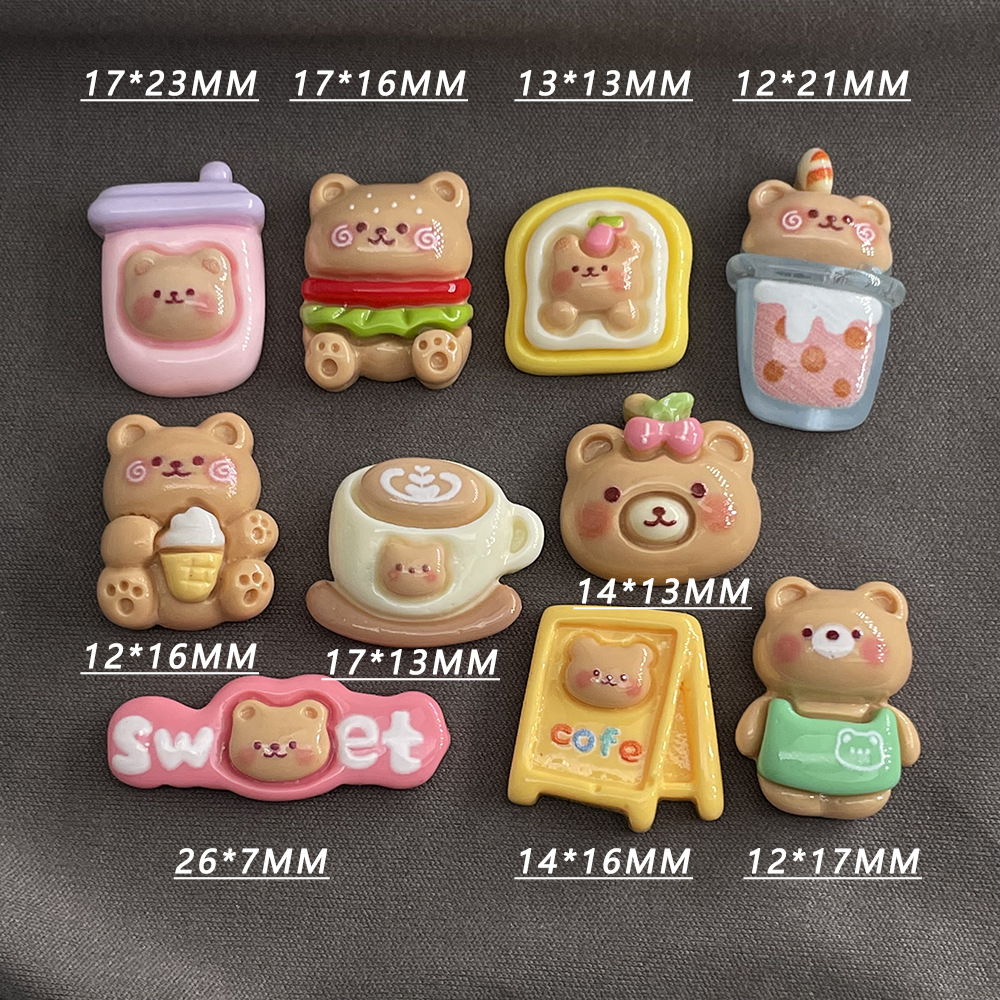 10pcs Kawaii Cartoon Milk Tea  - Coffee Tea Love 评论和价格