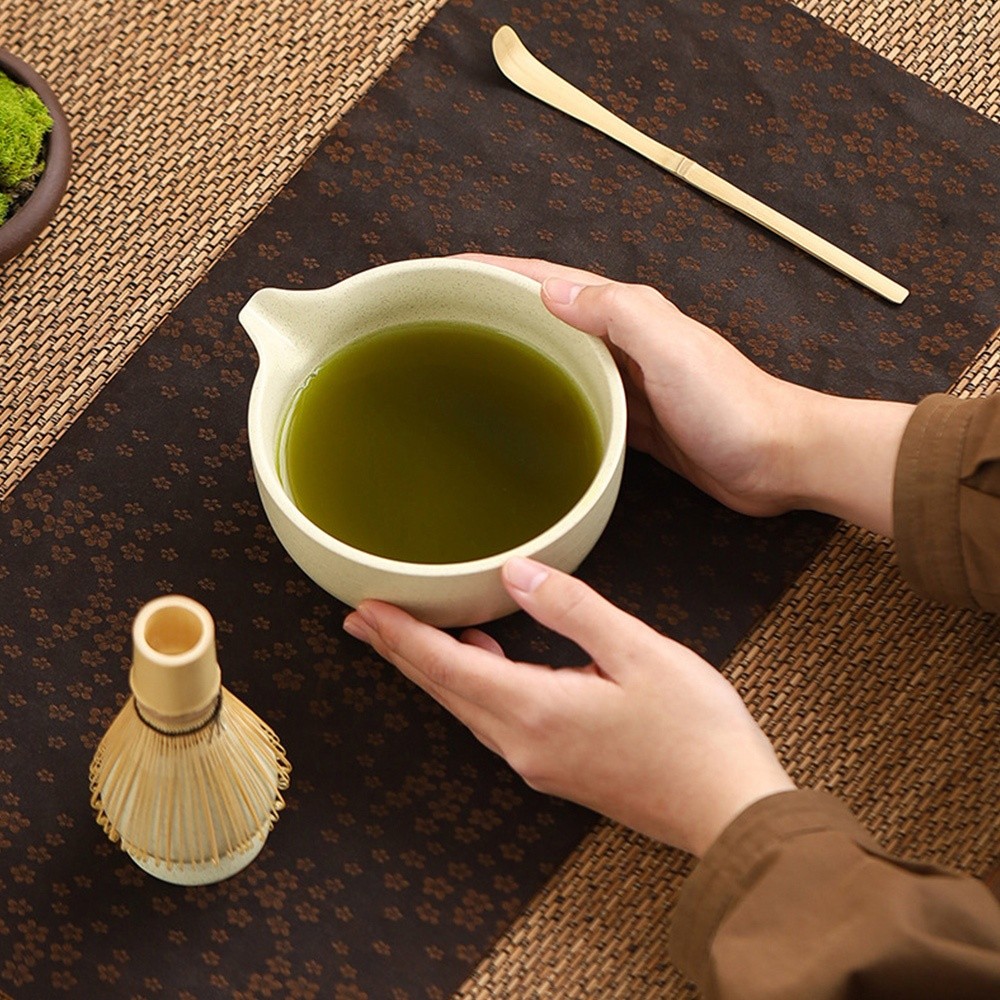 4PCS Ceramic Bamboo Japanese M - Matcha Whisk Set 评论和价格