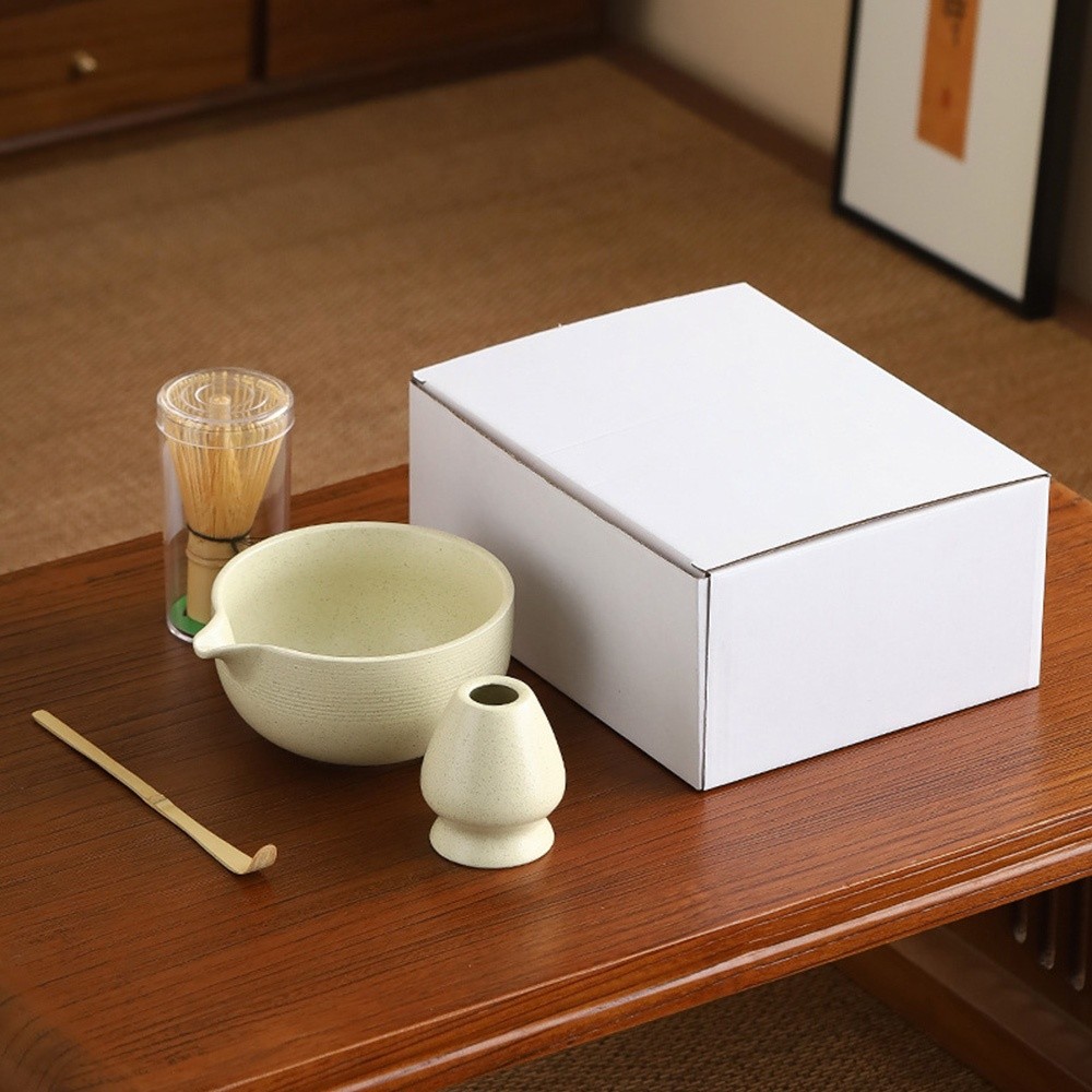 4PCS Ceramic Bamboo Japanese M - Matcha Whisk Set 评论和价格