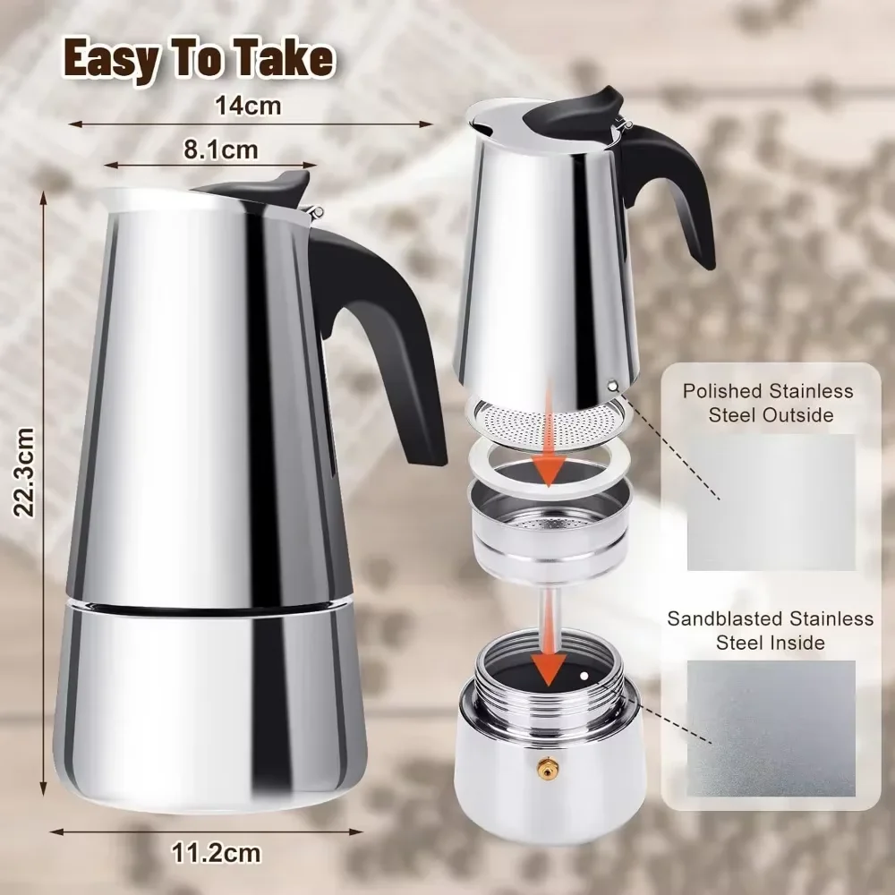Coffee Maker Moka Pot 50ml-600 - Moka Pot Stove 评论和价格