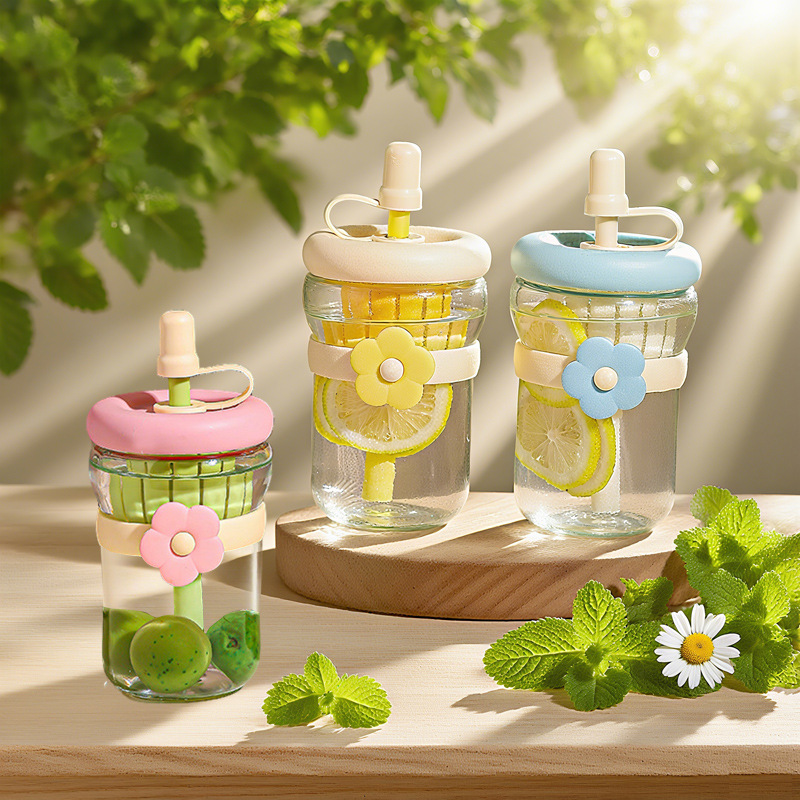 Cute Glass Flower Cartoon Tea  - Coffee Tea Flower 评论和价格
