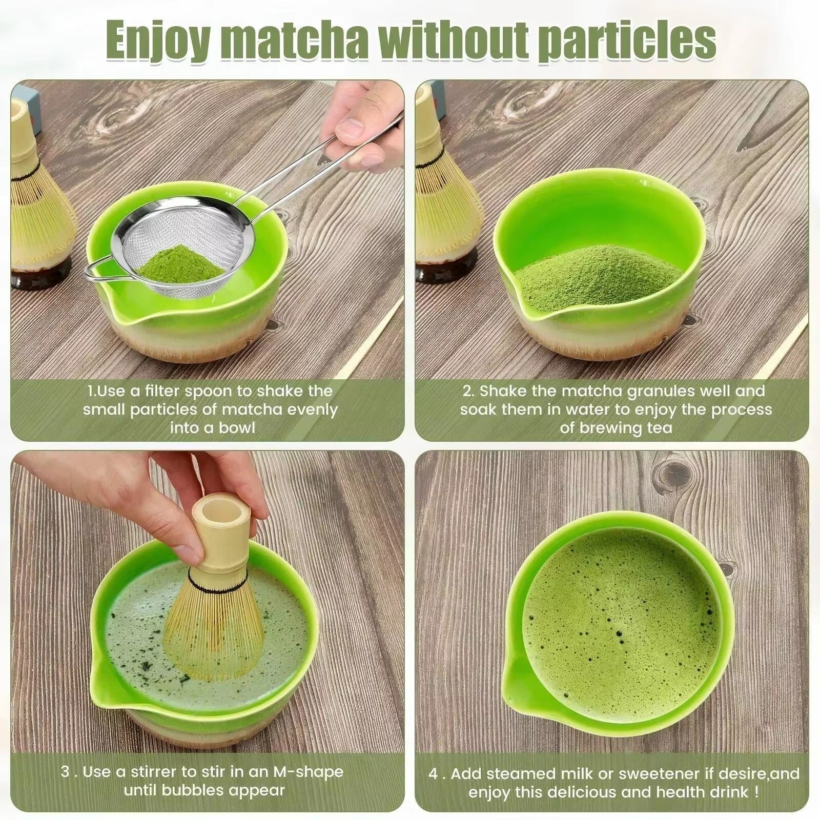 3Pcs Matcha Whisk Set Handmade - Matcha Whisk Set 评论和价格