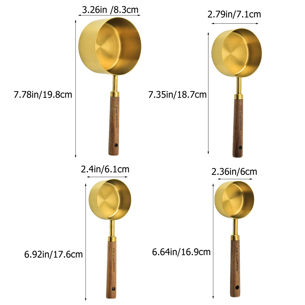 4Pcs Measuring Spoons Set Stai - Coffee Tea Sugar Set 评论和价格